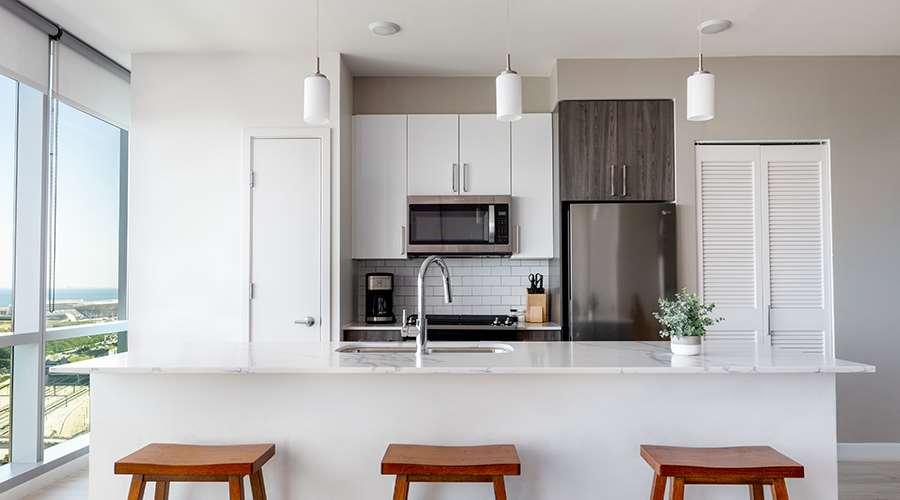 Aparthotel Sentral Michigan Avenue Chicago Exterior foto Kitchen