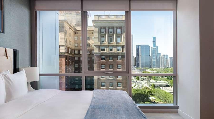 Aparthotel Sentral Michigan Avenue Chicago Zimmer foto View from a bedroom