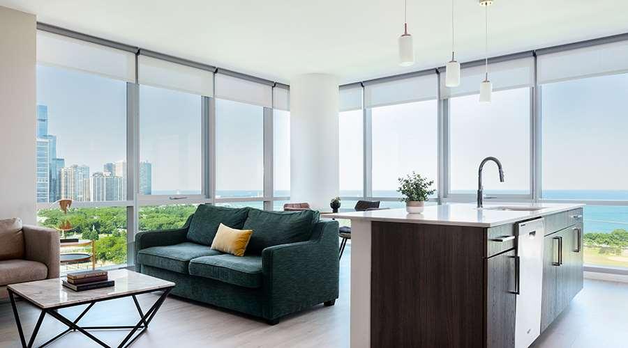 Aparthotel Sentral Michigan Avenue Chicago Zimmer foto Interior of a typical apartment