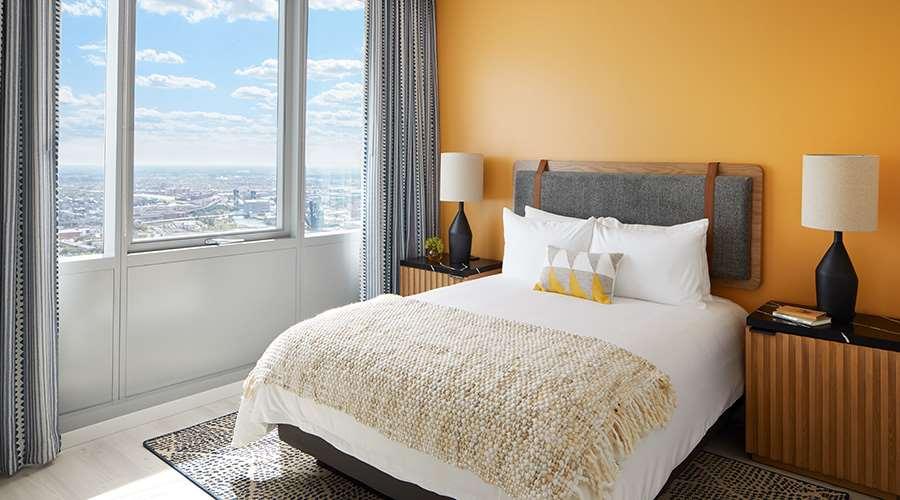 Aparthotel Sentral Michigan Avenue Chicago Zimmer foto A bedroom at the hotel