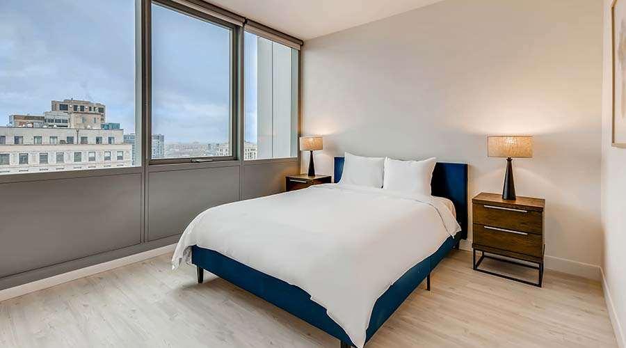 Aparthotel Sentral Michigan Avenue Chicago Zimmer foto A bedroom at the hotel