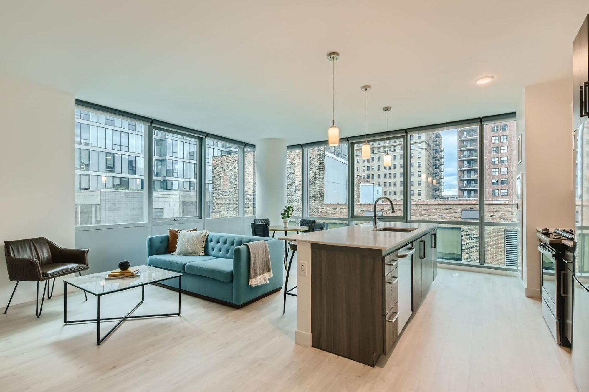 Aparthotel Sentral Michigan Avenue Chicago Zimmer foto A model apartment